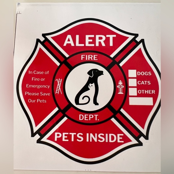 Pet Alert Fire Rescue Sticker - Picture 6 of 7